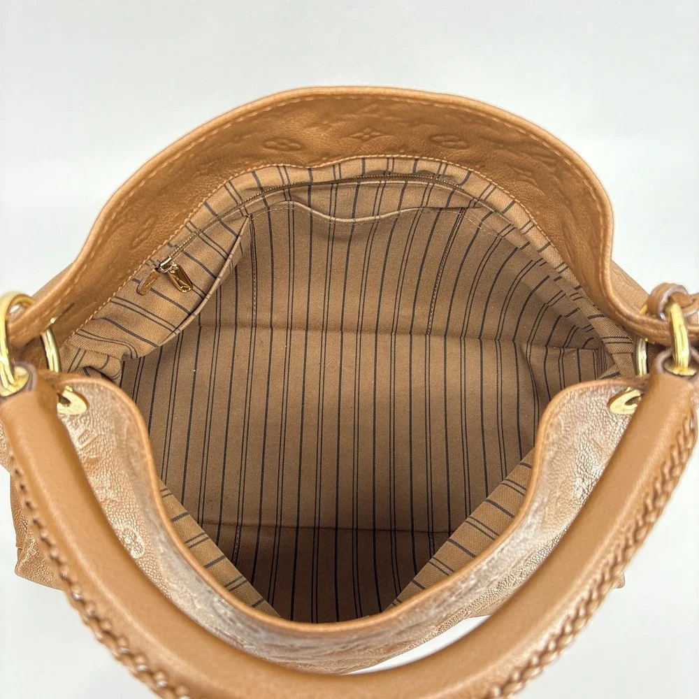Louis Vuitton Bag Womens Large Brown Empreinte Leather Artsy Hobo Monogram